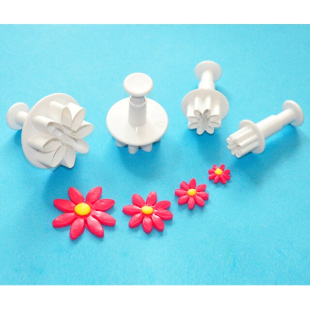  FOUR-C Square Plastic Fondant Cake Decorating Plunger Cutters,Christmas Plunger Cutters,Sugar Craft Tools