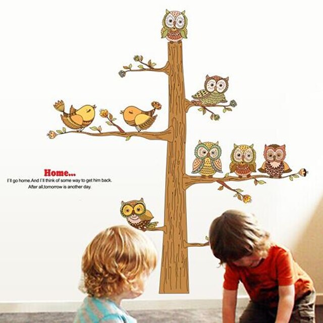  muurstickers muur stickers uilen boom functie afneembare wasbare pvc