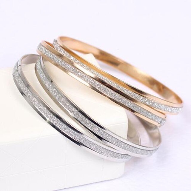  Women's Bracelet Bangles Ladies Basic Elegant Simple Style Bridal Rose Gold Bracelet Jewelry Golden / Silver For Christmas Gifts Wedding Gift Daily Casual