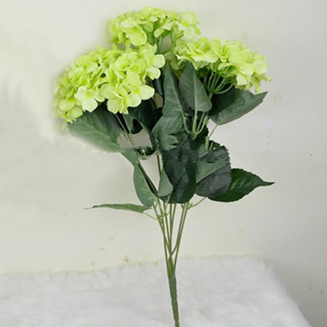  Une succursale Polyester Hortensias Fleur de Table Fleurs artificielles #(23