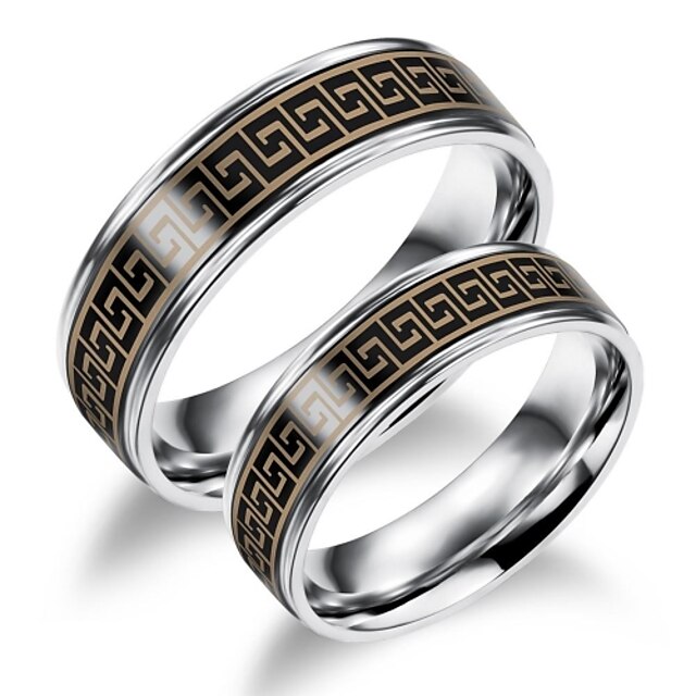  Couple's Couple Rings - Gold Plated 5 / 6 / 7 For Wedding / Party / Daily