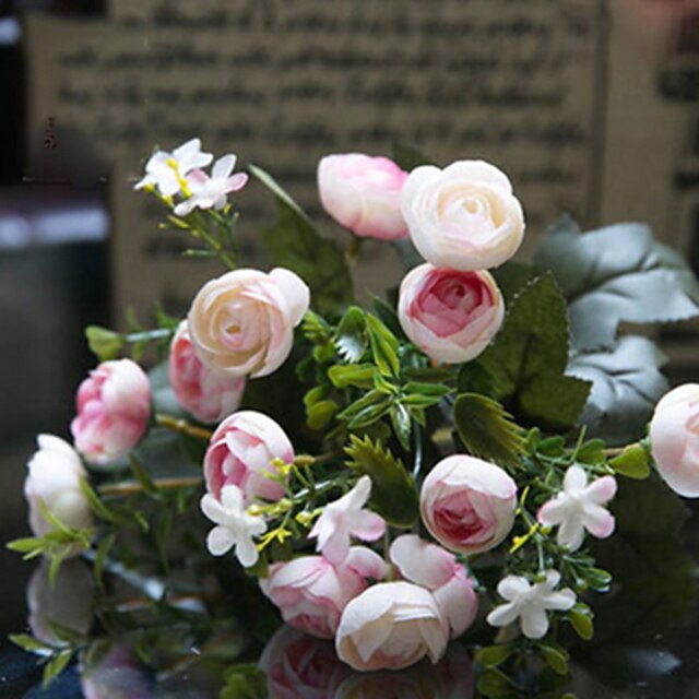  Gren Silke Roser Bordblomst Kunstige blomster #(11.81x5.91x5.91)