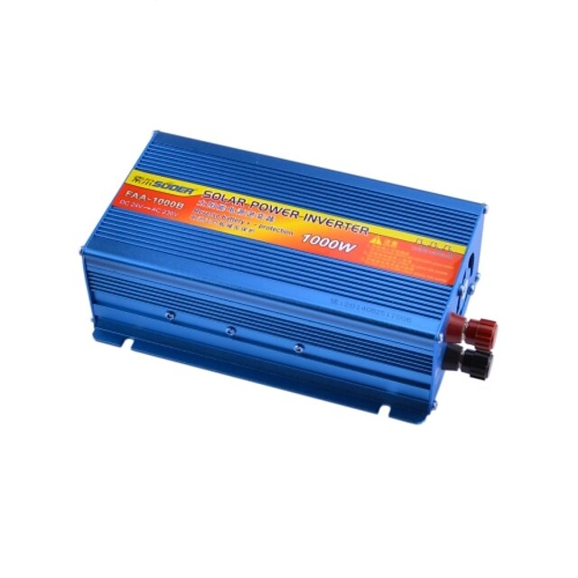  suoer faa-1000b 1000w CC 24v a 230 V ca invertitore di energia solare con batteria inversa +/- protezione (blu)