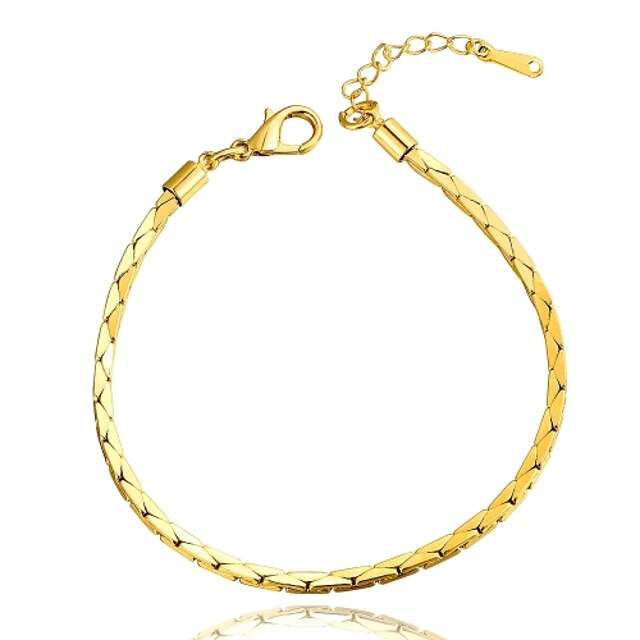  Women's Chain Bracelet - Gold Plated, 18K Gold Plated Gold