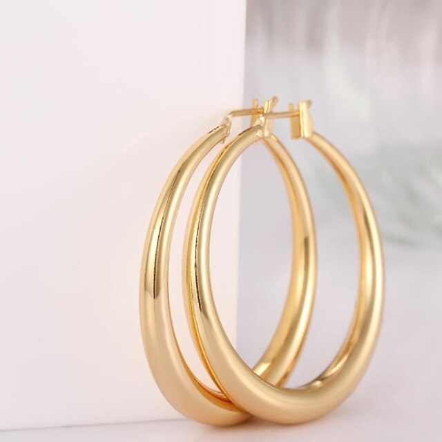  Earring Hoop Earrings Jewelry Women Brass 2pcs Silver