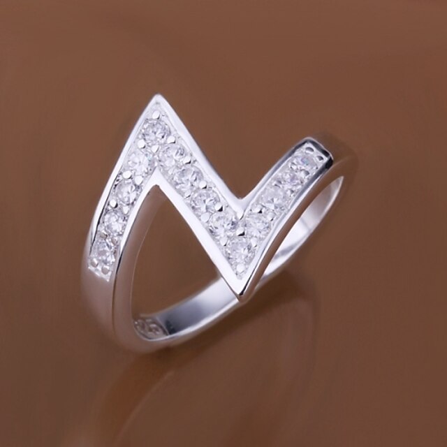  Statement-Ring Synthetischer Diamant Contour Sterling Silber Zirkonia Diamantimitate damas Luxus 7 8 / Damen / Strass