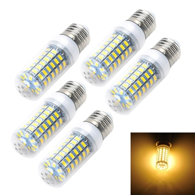  5pcs 3.5 W LED Corn Lights 3000/6500 lm E14 E26 / E27 T 69 LED Beads SMD 5730 Warm White Cold White 220-240 V / 1 pc / RoHS