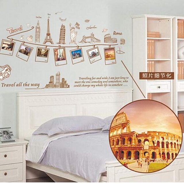  Environmental Removable Memory of Travelling PVC Wall Sticker