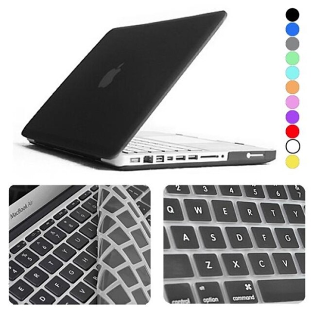  MacBook Case / Combined Protection Transparent / Solid Colored Plastic for Macbook Pro 13-inch