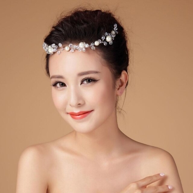  Women/Flower Girl Rhinestone/Imitation Pearl Forehead Jewelry With Wedding/Party Headpiece