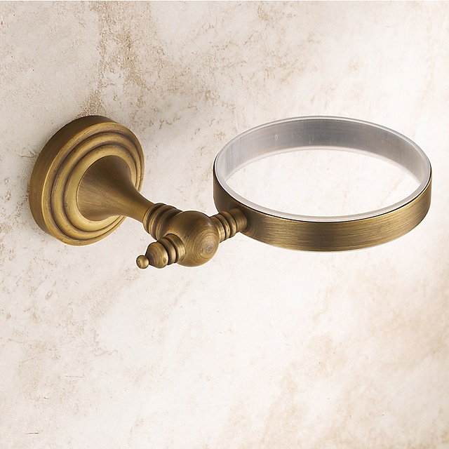  Toiletbørsteholder Antik kobber Vægmonteret 430*120mm(16.92*4.72inch) Messing Antik