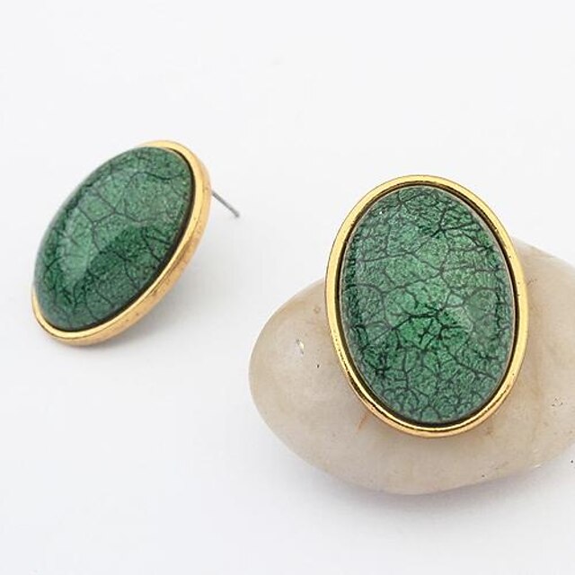  Women's Stud Earrings Resin Earrings Jewelry Beige / Red / Green For
