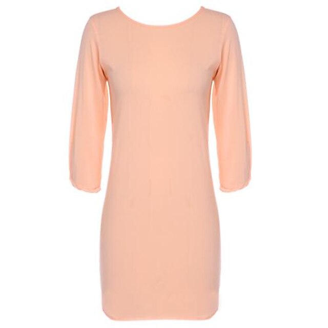  Women's  Fashion Loose O-neck Sexy Dress