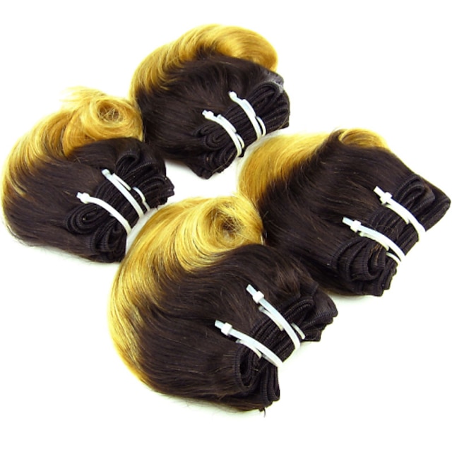  Βραζιλιάνικη Κυματιστό Φυσικά μαλλιά Ombre Υφάνσεις ανθρώπινα μαλλιών Επεκτάσεις ανθρώπινα μαλλιών