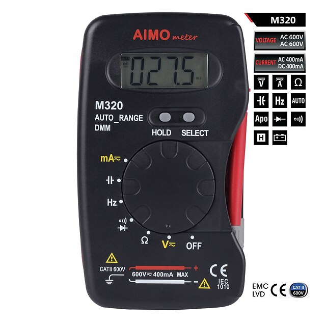  Multímetros - aimometer - m320 - Tela Digital
