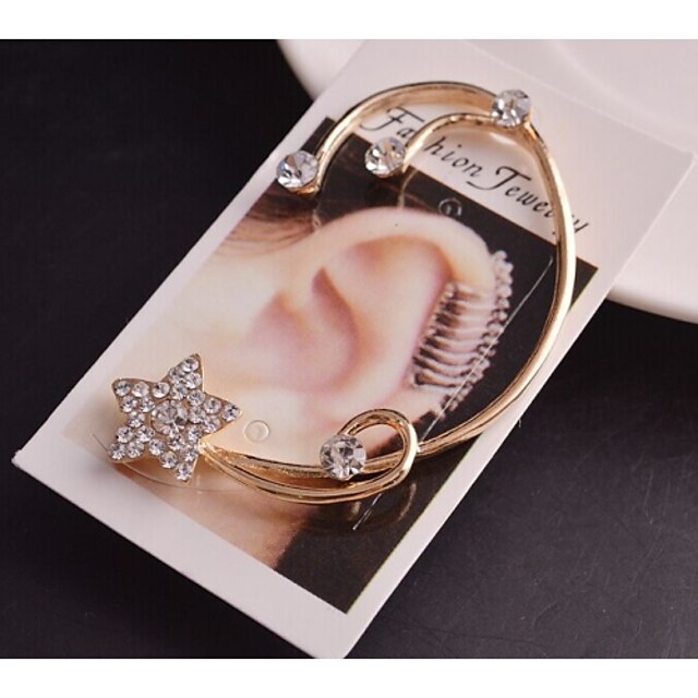  Women's Ear Cuff Fashion Rhinestone Earrings Jewelry For Wedding Party Daily Casual Sports