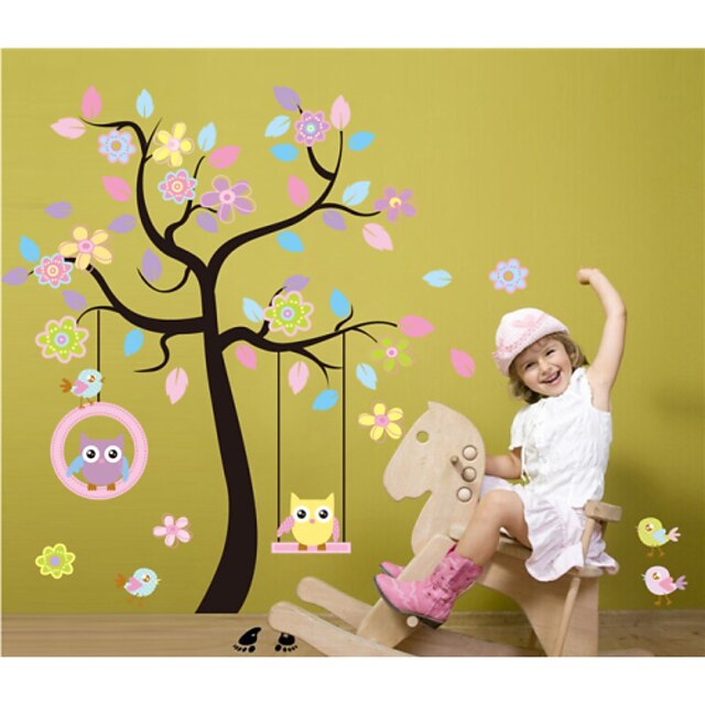  Wall Stickers Wall Decals, DIY Cartoon Tree PVC Wall Stickers