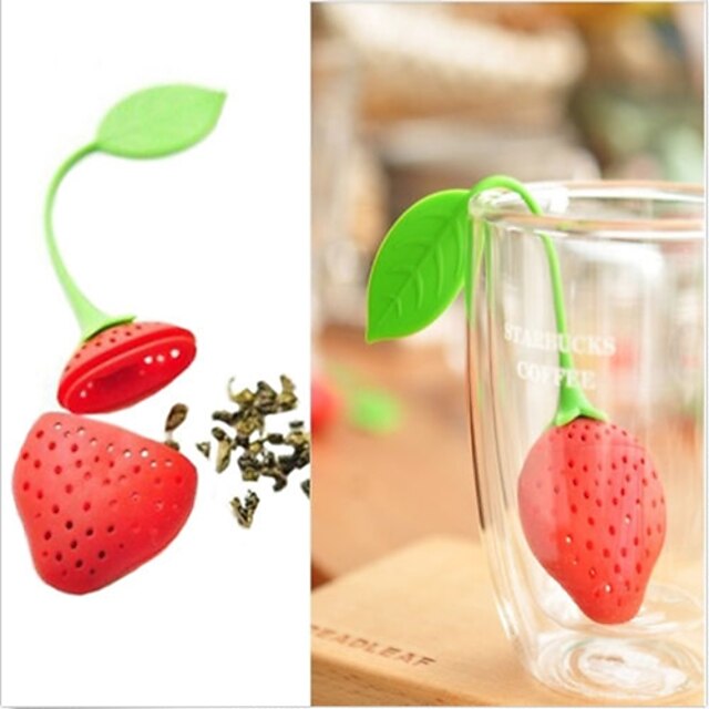  New Silicon Strawberry Design Tea Leaf Strainer 1pc,Kitchen Tool