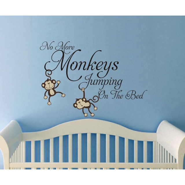  muurstickers geen apen meer springen op het bed kinderen muur sticker