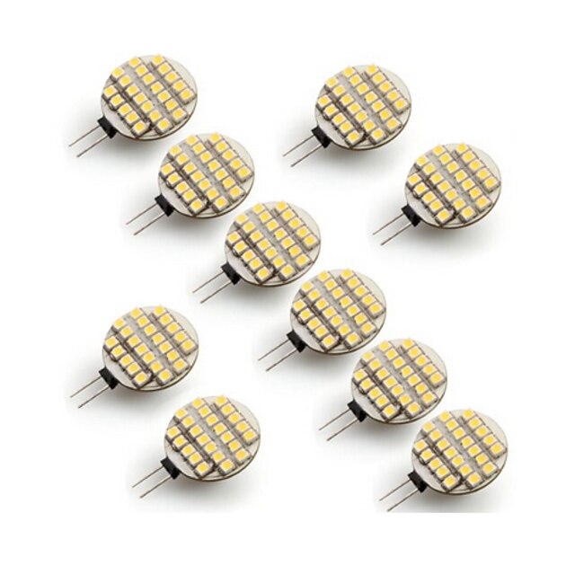  10pcs 3 W LED betűzős izzók 300-400 lm G4 24 LED gyöngyök SMD 3528 Meleg fehér Hideg fehér 12 V / 10 db. / RoHs / CCC