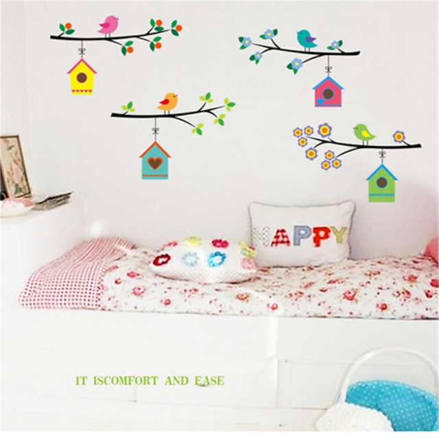  Wall Stickers Wall Decals, Birds House PVC Wall Stickers