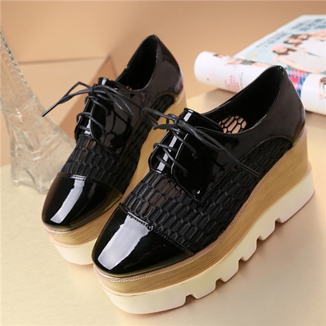  Women's Shoes Wedge Heel Wedges Round Toe Occasion Fashion Sneakers  Black Grey