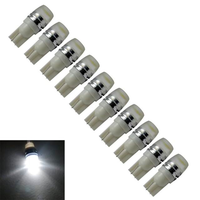  10 шт. 0.5 W 200-250 lm T10 Декоративное освещение 1 Светодиодные бусины Высокомощный LED Холодный белый 12 V