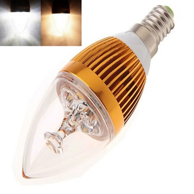 LED-stearinlyspærer 350 lm E14 LED Perler Højeffekts-LED Varm hvid Kold hvid 85-265 V / 1 stk. / RoHs / CCC