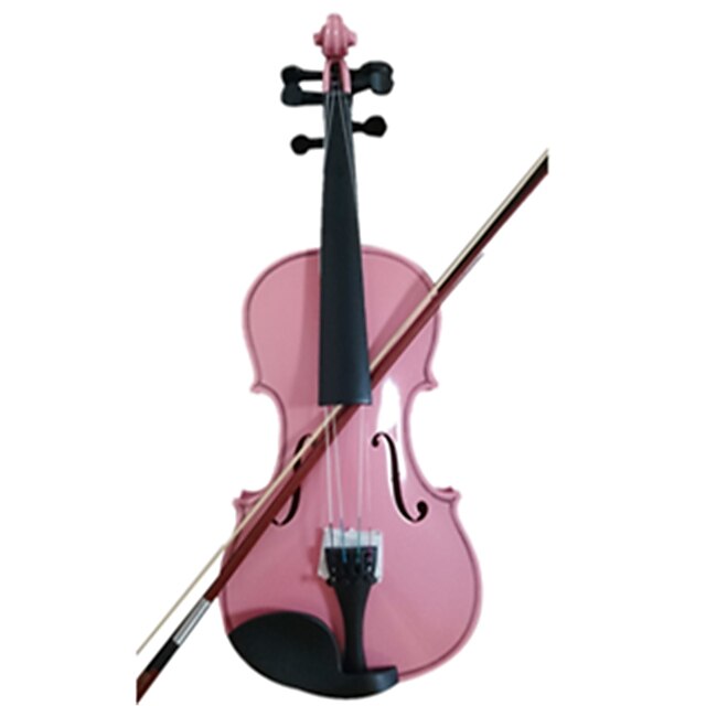  Student Acoustic Violin Full 1/4 Maple Spruce with Case Bow Rosin Pink Color