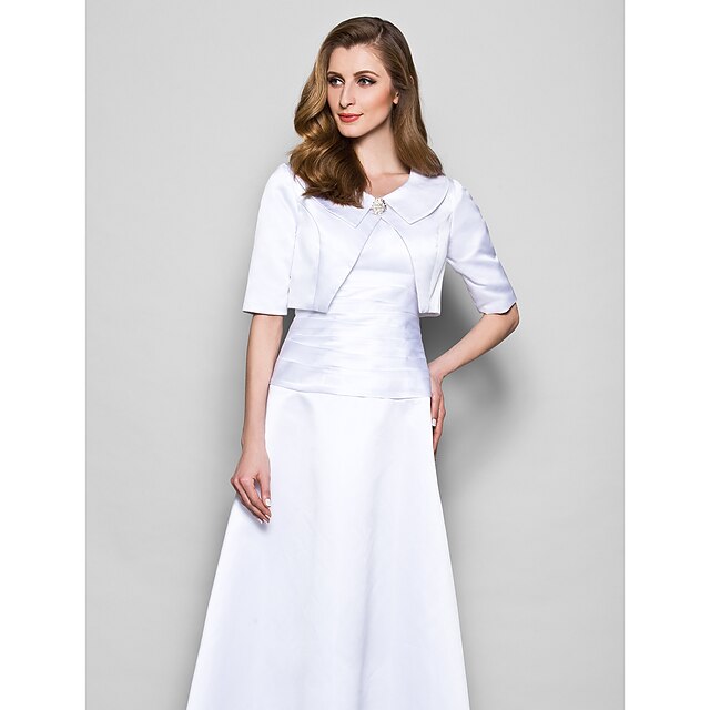  Satin Hochzeit / Party Wickeltücher für Frauen Mit Knopf Boleros