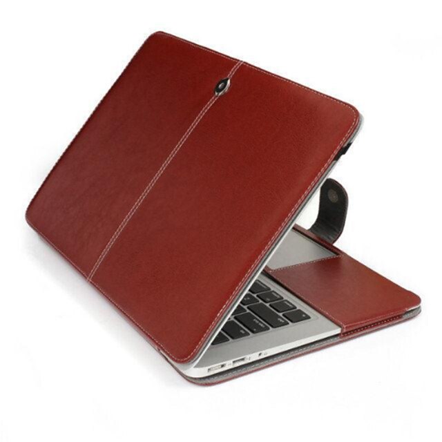  MacBook Fodral Affär / Ensfärgat PU läder för MacBook Air 13 tum