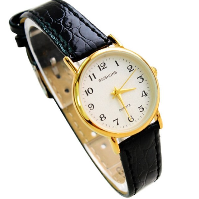  женские новые горячие тонкие круглый циферблат кожаный ремешок модного бизнеса кварцевые часы (разных цветов)