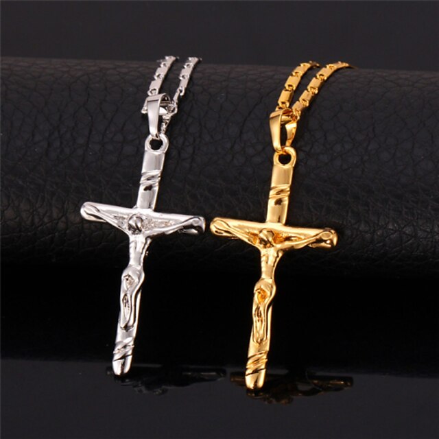  Women's Necklace Cross Ladies Party Work Casual Platinum Plated Gold Plated Alloy Gold Silver Necklace Jewelry For Special Occasion Birthday Gift