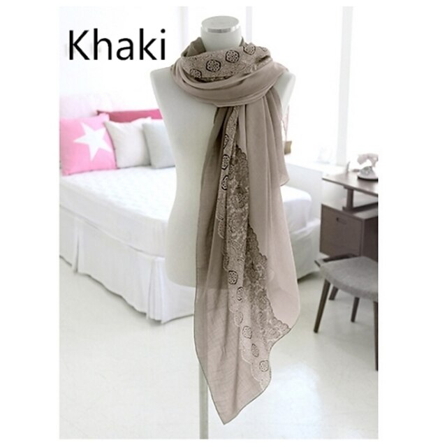  Voile Casual Shawls Scarves