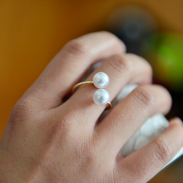  Band Ring Perle Auriu Perle femei Neobijnuit Design Unic / Pentru femei