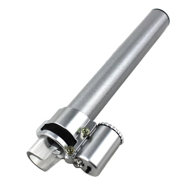  100 razy metalowy długopis regulowany źródło światła LED mikroskopu lupą