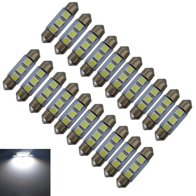  20pcs 1 W 60 lm 3 LED gyöngyök SMD 5050 Hideg fehér 12 V / 20 db.