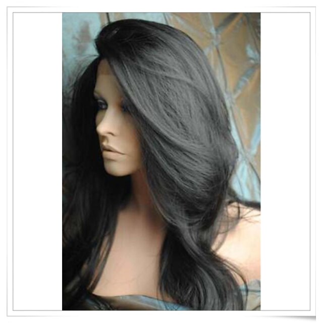  Synthetic Wig Natural Wave Natural Wave Lace Front Wig 2 4 Black Natural Black Dark Brown Synthetic Hair Black Brown