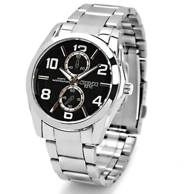  lagmeey® wysokiej jakości stali klasyczny zegarek pasek kwarcowego ludzi biznesu