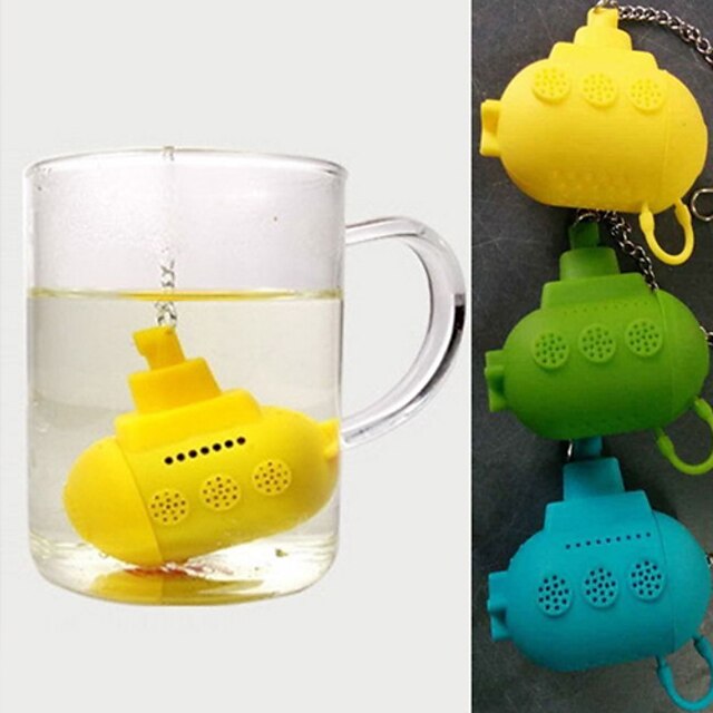  Cute Submarine Tea Infuser Silicone Herbal Tea Strainer Filter