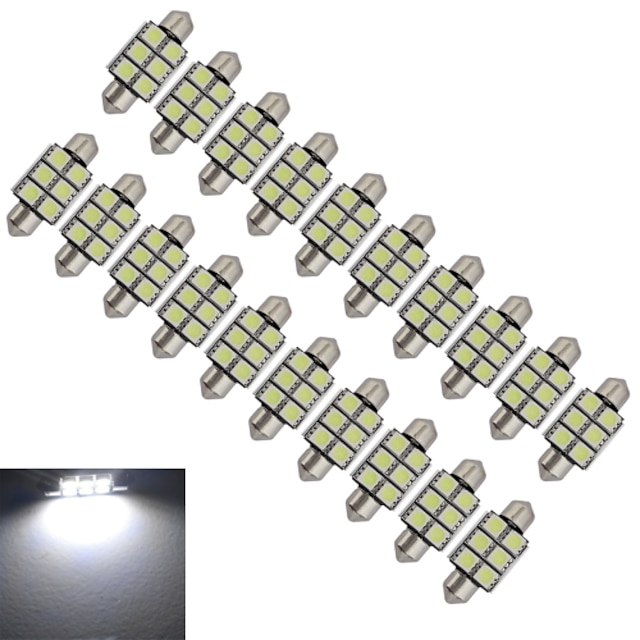  100-150 lm Festong Inredningsglödlampa 6 lysdioder SMD 5050 Kallvit DC 12 V