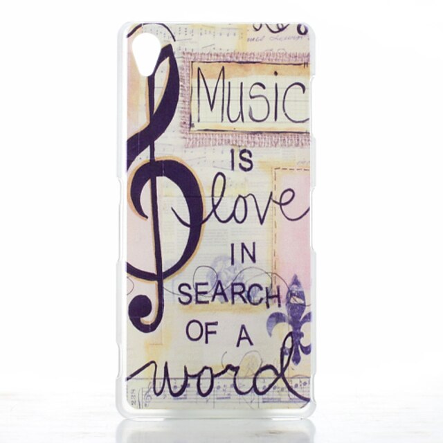  For Sony Case / Xperia Z3 Frosted Case Back Cover Case Word / Phrase Hard PC for Sony Sony Xperia Z3