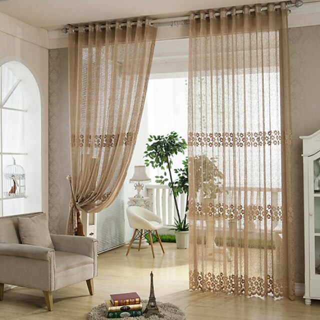  naprosté záclony odstíny obývací pokoj dva panely pruh polyester žakár