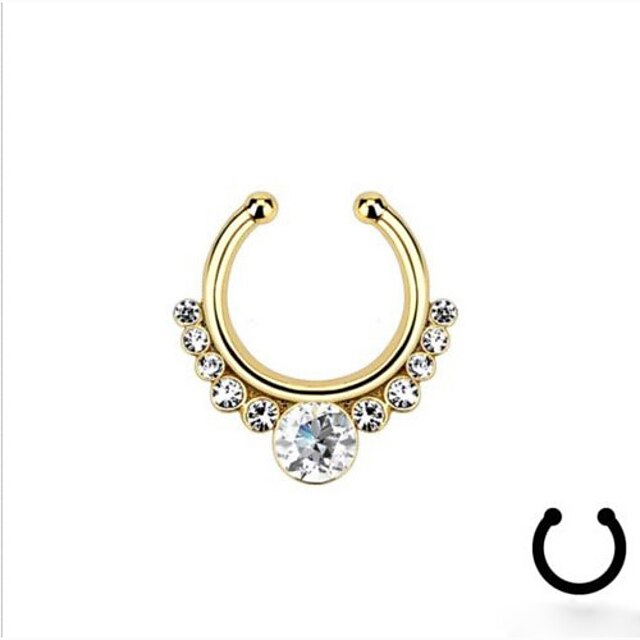  Krystall Nese Ring / Nesestud / Nesepiercing / Nesepiercing - Fuskediamant damer, Unikt design, Mote Dame Sølv / Gylden Kroppsmykker Til Avslappet / Strass
