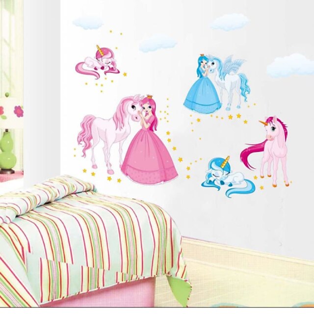  Wall Stickers Wall Decals, Princess Pegasus PVC Wall Stickers