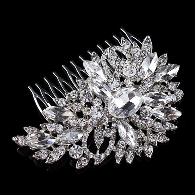  Vintage Wedding Party Bridal Bridesmaid Round Diamond Crystal Hair Comb For Women Laides