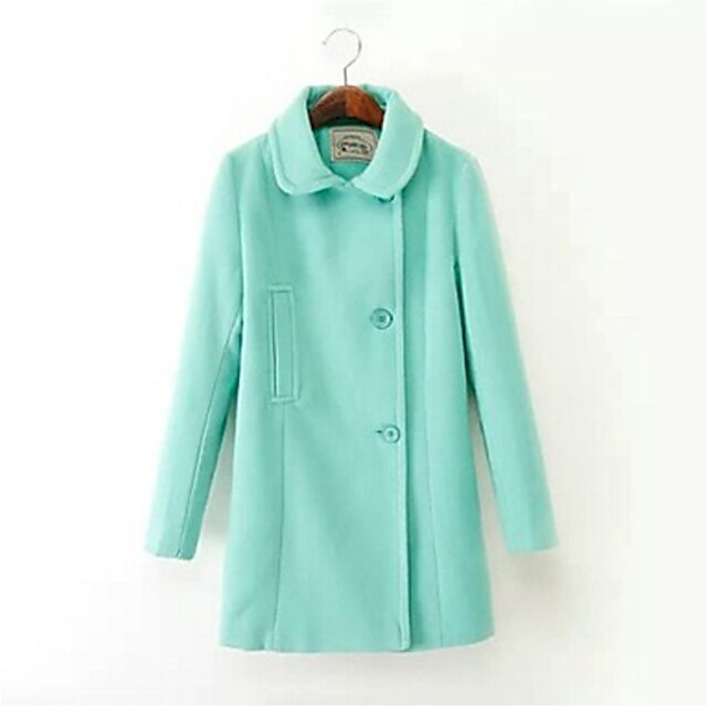  Women's Solid Colored Casual Coat Outerwear
