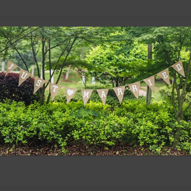  Μπάνερ & Τραβέρσα ΛΕΥΚΑ ΕΙΔΗ / Μεικτό Υλικό Διακόσμηση Γάμου Γαμήλιο Πάρτι Θέμα Κήπος / Κλασσικό Θέμα Άνοιξη / Καλοκαίρι / Φθινόπωρο