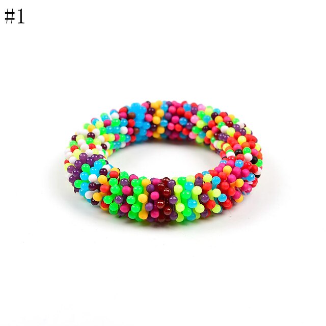  Women's Bead Bracelet Cute Acrylic Bracelet Jewelry Yellow / Red / Green For Wedding Party Daily Casual Sports