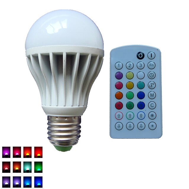  1 pcs SchöneColors® E26/E27 10W Dimmable/Music-controlled/Remote-Controlled/Decorative Globe RGB Led Bulbs AC85-265V
